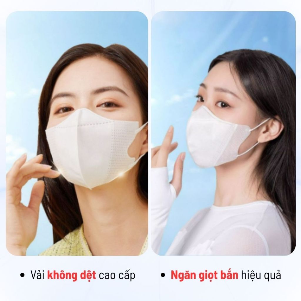[200 Chiếc] Khẩu trang 5D Unicare, Khẩu trang 3 lớp kháng khuẩn, lọc bụi mịn 99% có 6 màu thời trang