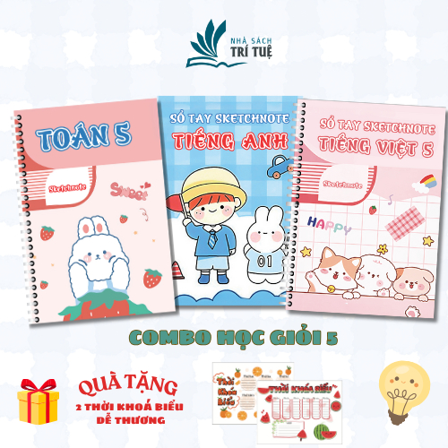 COMBO SIÊU ƯU ĐÃI Sổ tay học giỏi TOÁN - VĂN - ANH tổng hợp đầy đủ kiến thức từ L2-L9
