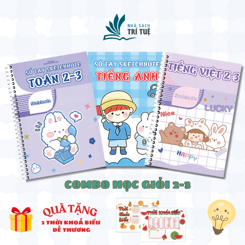 COMBO SIÊU ƯU ĐÃI Sổ tay học giỏi TOÁN - VĂN - ANH tổng hợp đầy đủ kiến thức từ L2-L9