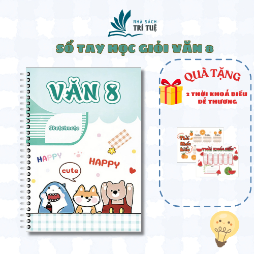 Sketchnote Sổ tay học giỏi Văn 8, tổng hợp đầy đủ kiến thức Văn 8