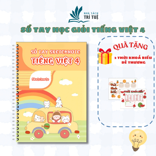 Sketchnote Sổ tay học giỏi Tiếng Việt 4, tổng hợp đầy đủ kiến thức Tiếng Việt 4
