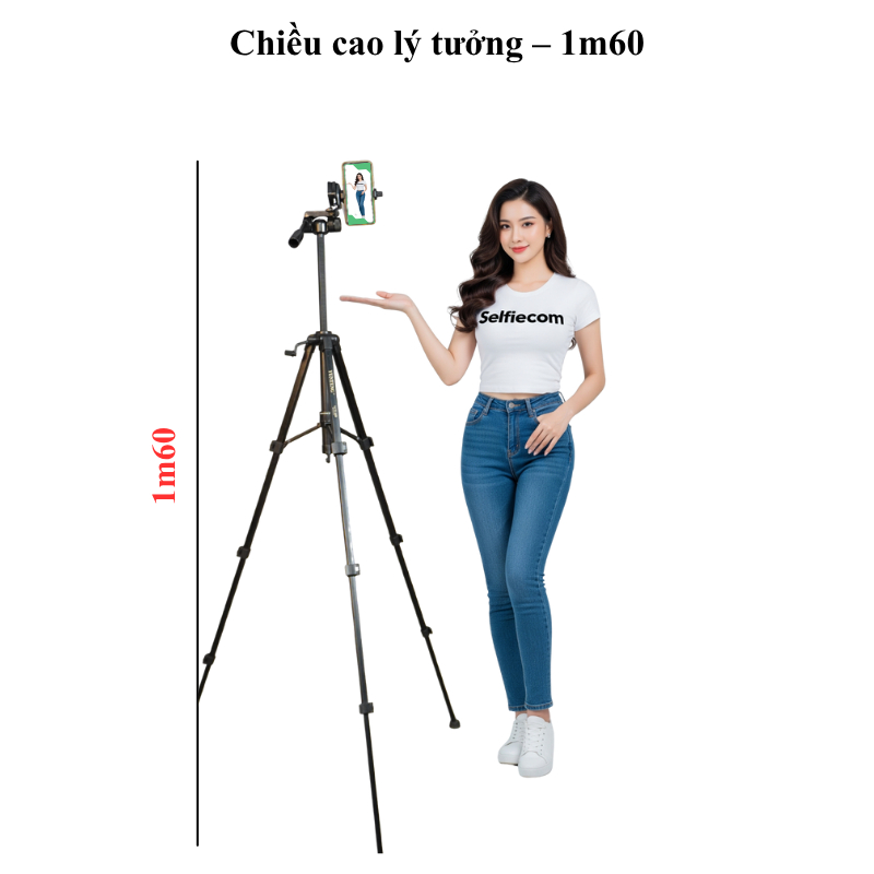 Tripod máy ảnh, chân đế điện thoại Yunteng VCT 668 - Kèm remote từ xa và kẹp điện thoại