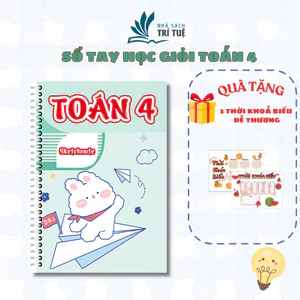 Sketchnote Sổ tay học giỏi Toán 4, sổ tay tổng hợp đầy đủ kiến thức môn Toán 4