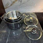 Bộ Nồi Inox Kailer KL-566 Inox 304 Cao Cấp Bền Đẹp 3 Lớp Đáy Dày Dẫn Nhiệt Tốt An Toàn Sức Khỏe Dùng Cho Mọi Loại Bếp — ảnh 5