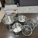 Bộ Nồi Inox Kailer KL-566 Inox 304 Cao Cấp Bền Đẹp 3 Lớp Đáy Dày Dẫn Nhiệt Tốt An Toàn Sức Khỏe Dùng Cho Mọi Loại Bếp — ảnh 8
