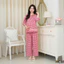 Bộ Đồ Bầu Dài Tay Cổ Tròn Larosa Mặc Nhà Và Sau Sinh Chất Liệu Đũi Mềm Mại Cao Cấp – LA029B