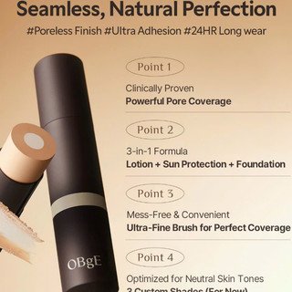 Kem nền OBGE Natural Cover Foundation SPF50+ PA++++ 13g