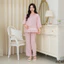 Bộ Đồ Bầu Dài Tay Cổ Tròn Larosa Mặc Nhà Và Sau Sinh Chất Liệu Đũi Mềm Mại Cao Cấp – LA029B