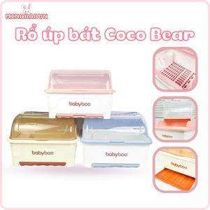 Rổ Úp Bát BabyBoo Chất Liệu Nhựa PP Cao Cấp, Rổ Úp Chén Đĩa Có Nắp Đậy Khay Ráo Nước Thông Minh Gọn Gàng Cho Bé và Mẹ