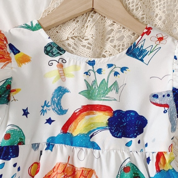 Váy Cho Bé Gái, Váy Nhiều Họa Tiết Cho Bé Gái  Chất Cotton Mát Mẻ  Dáng Suông Dễ Thương Mặc Hè Cực Xinh