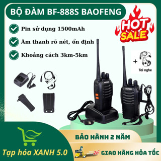 Bộ Đàm Baofeng BF-888S Chính Hãng, Âm Thanh Rõ Nét, Khoảng Cách Từ 3Km Đến 5Km, Gồm 16 Kênh Liên Lạc