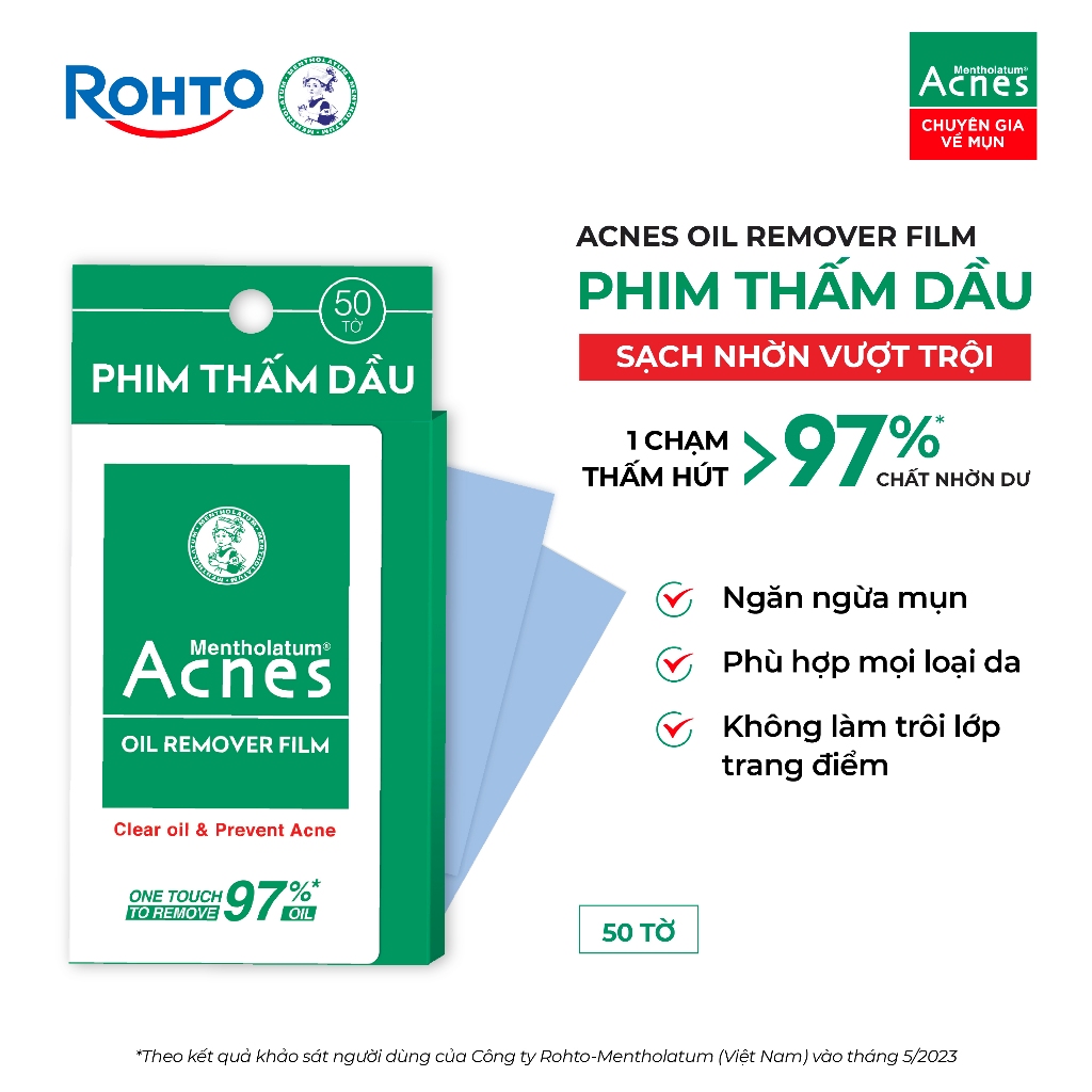 Phim Thấm Dầu Acnes Oil Remover Film 50 Tờ