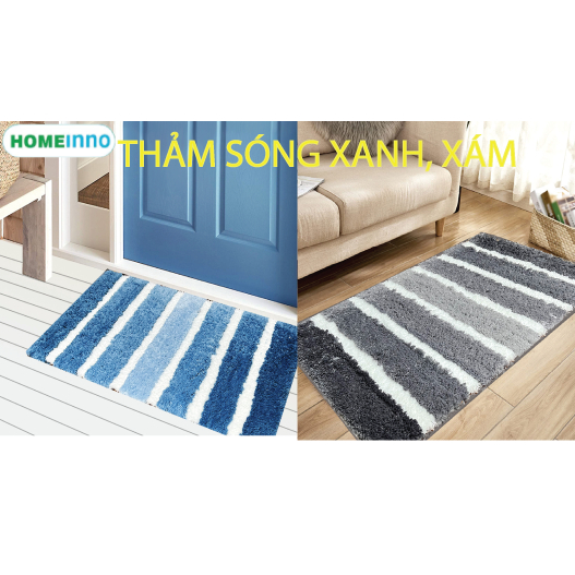 [HOẢ TỐC] Thảm Lau Chân Homeinno Trải Sàn Nhiều Kích Thước, Họa Tiết Cao Cấp Vải Polyester, Đế Lau Chống Trơn Trượt