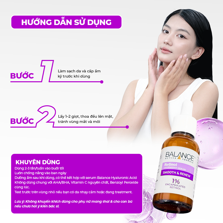 Serum giúp cải thiện nếp nhăn Balance Active Formula Retinol 1% 30ML