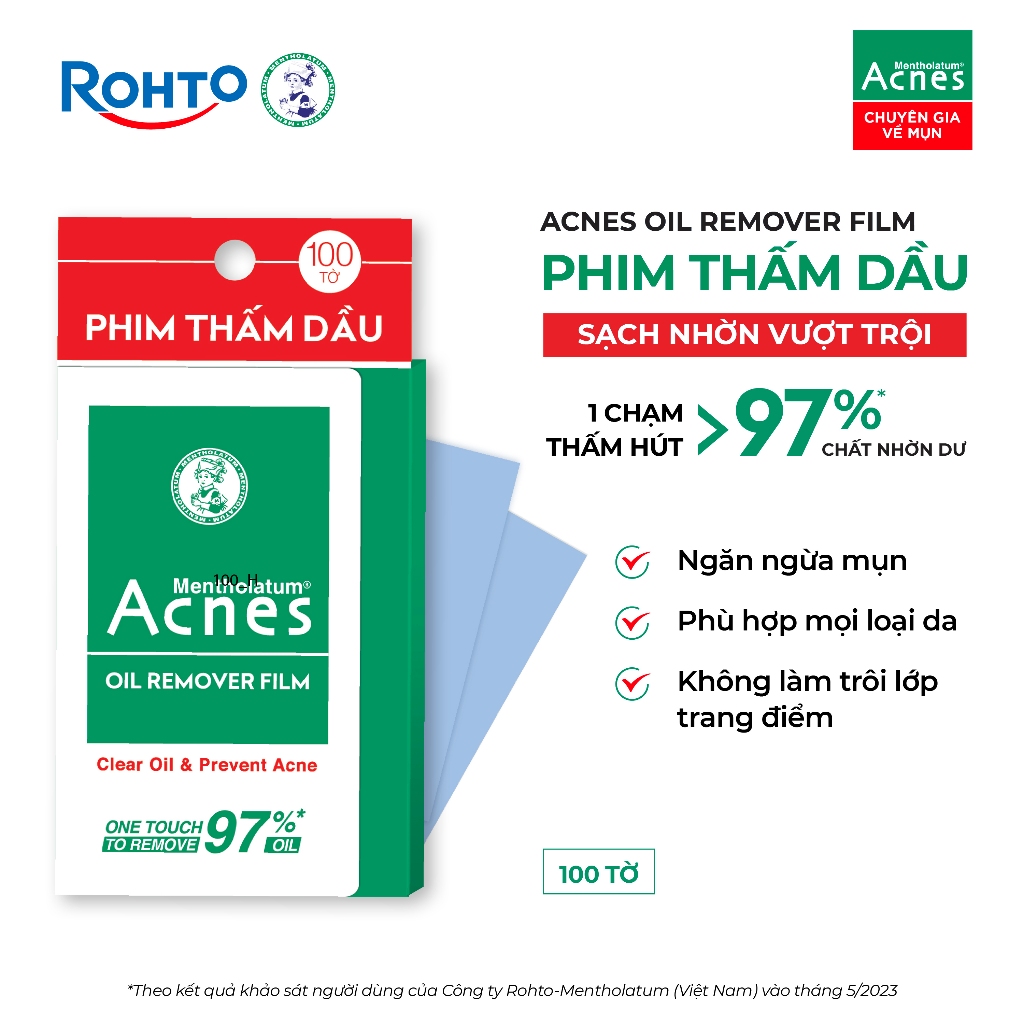 Phim Thấm Dầu Acnes Oil Remover Film 100 Tờ
