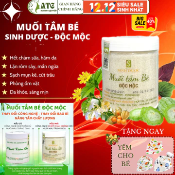 Muối tắm bé sinh dược Độc Mộc 400gr _Muối tắm thảo dược+ Quà tặng