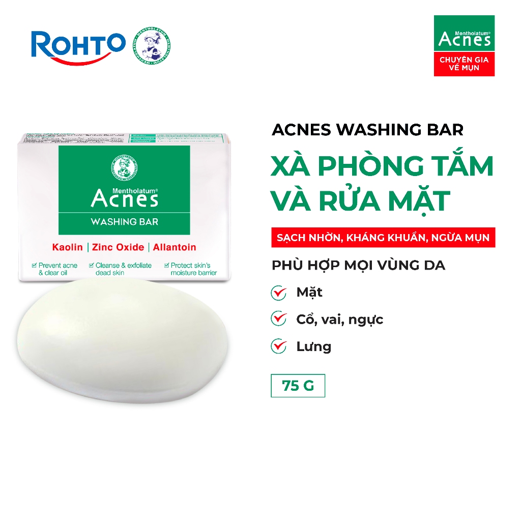 Xà phòng ngăn ngừa mụn Acnes Washing Bar 75g