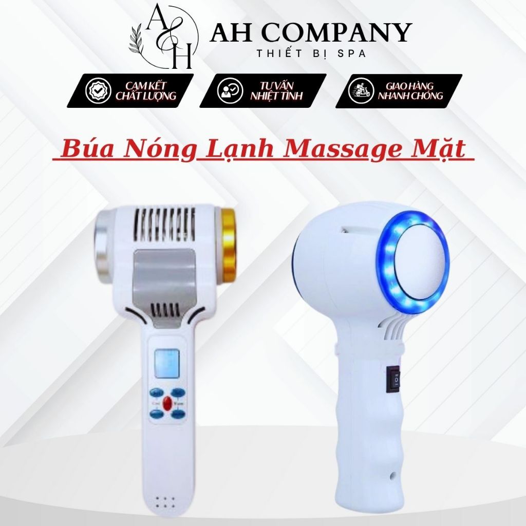 Búa Nóng Lạnh, Máy Massage Mặt Nóng Lạnh Hàng Cao Cấp, Máy Điện Di Tinh Chất Bảo Hành 6 Tháng