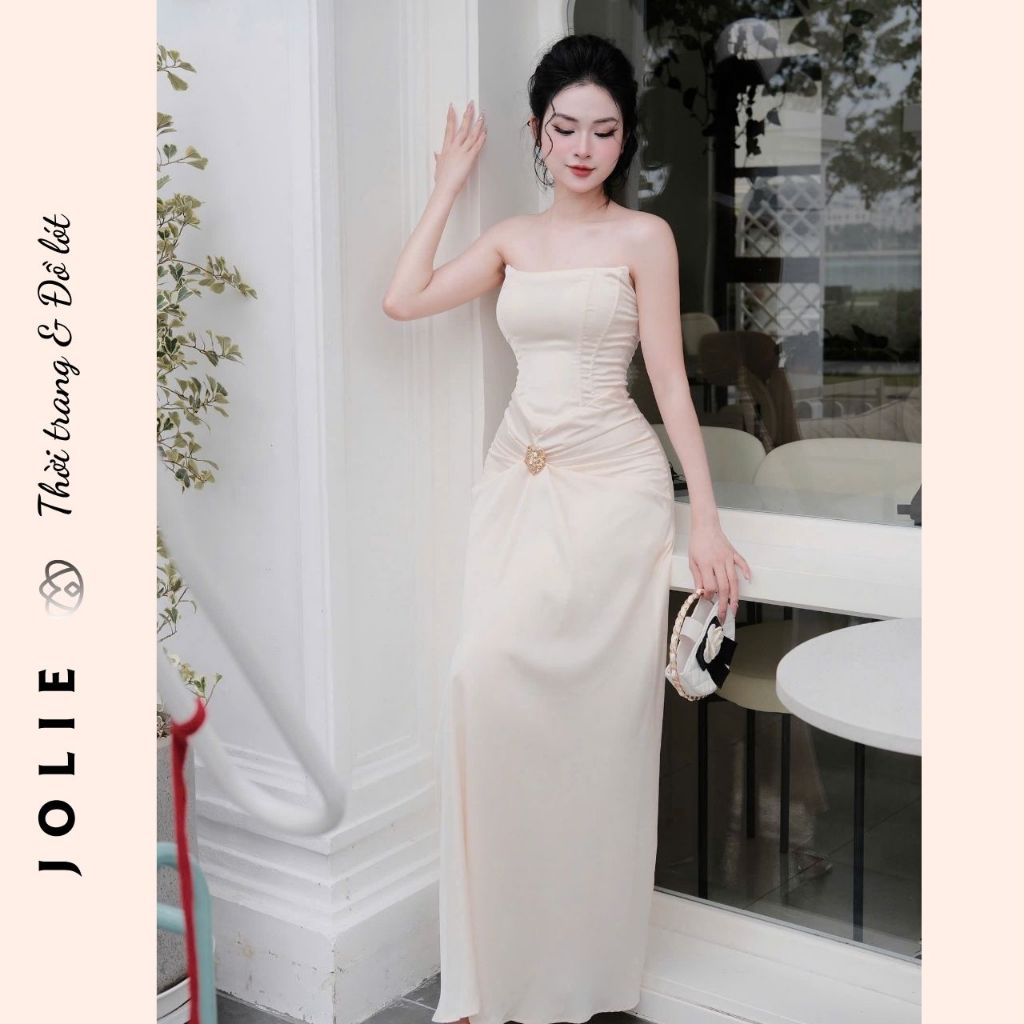 Đầm Quây Dự Tiệc Body Dài Chất Lụa Mềm Mại Thanh Lịch