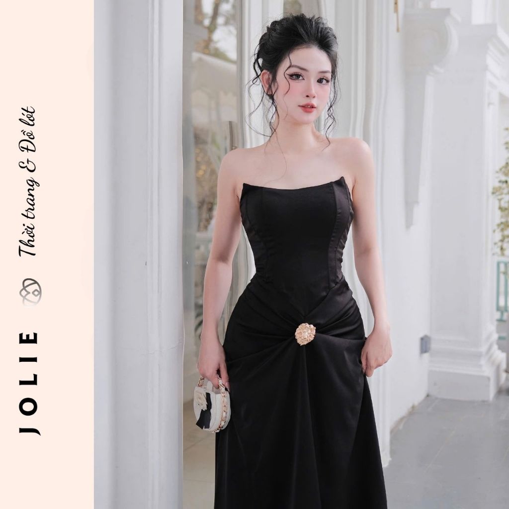 Đầm Quây Dự Tiệc Body Dài Chất Lụa Mềm Mại Thanh Lịch