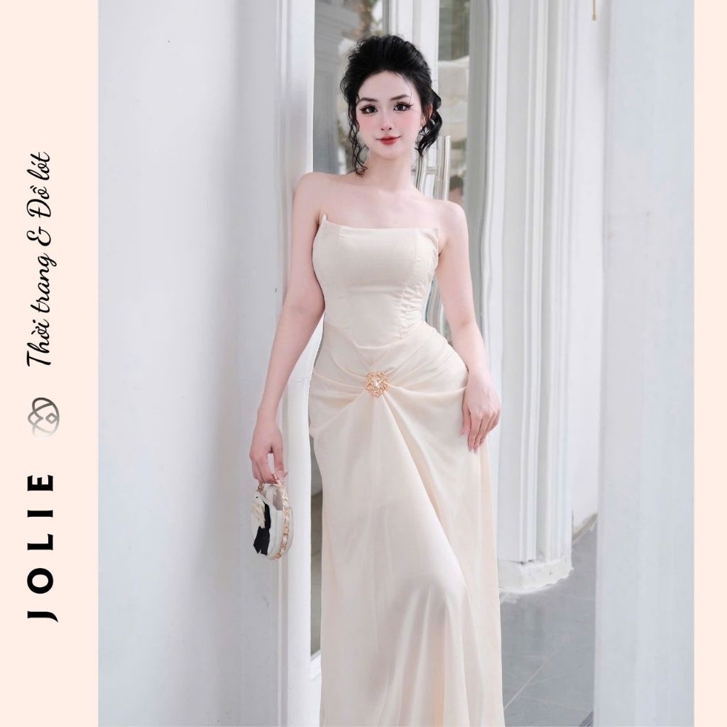 Đầm Quây Dự Tiệc Body Dài Chất Lụa Mềm Mại Thanh Lịch