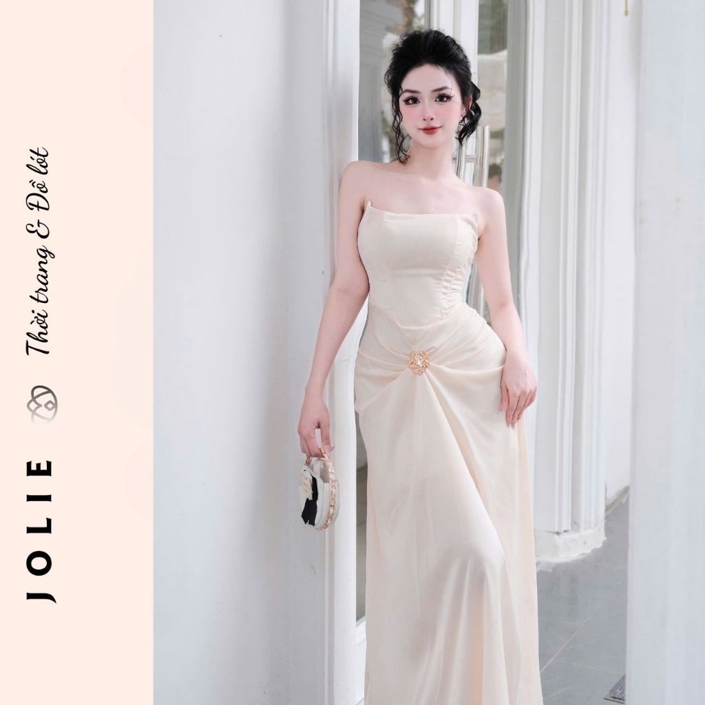 Đầm Quây Dự Tiệc Body Dài Chất Lụa Mềm Mại Thanh Lịch