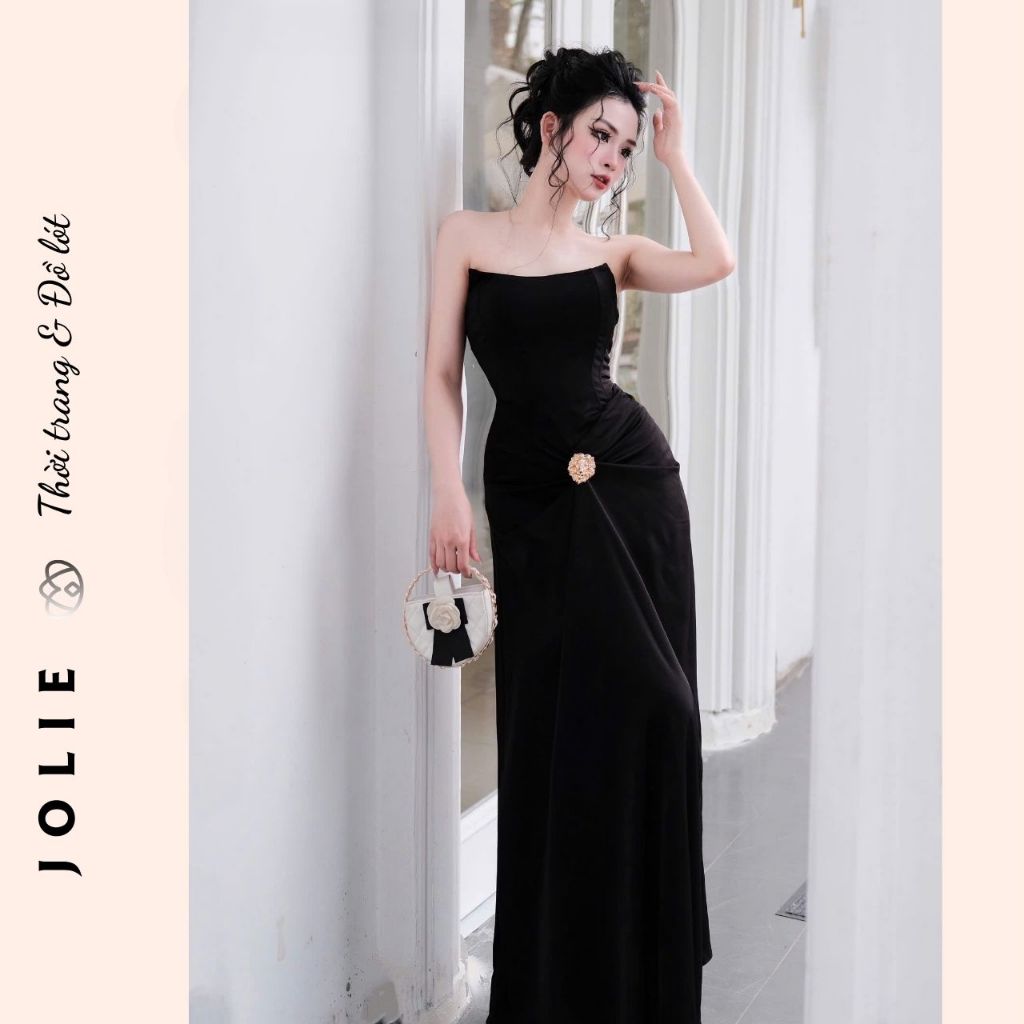 Đầm Quây Dự Tiệc Body Dài Chất Lụa Mềm Mại Thanh Lịch