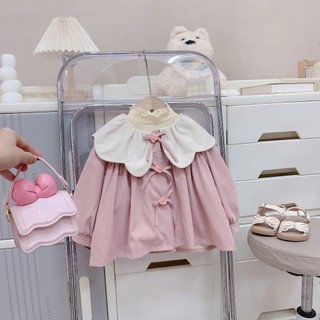 Quần áo bé gái, Áo khoác kaki cổ cánh hoa (KHÔNG KÈM ÁO TRONG) 9-26kg AK522
