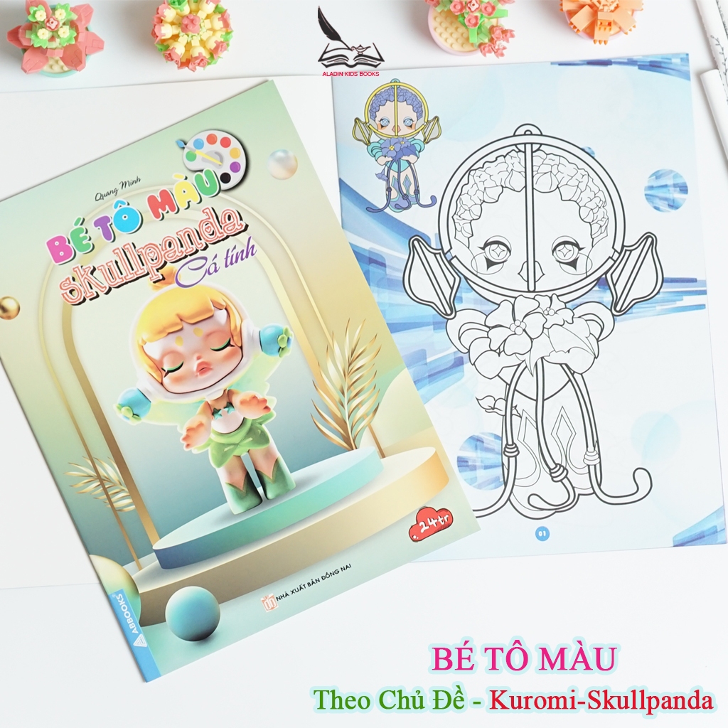 Sách Bộ 4 Quyển Bé Tô Màu – Kuromi Skullpanda BabyThree Chủ Đề Dễ Thương Cá Tính