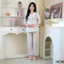 Bộ Đồ Bầu Mặc Nhà Và Sau Sinh Larosa Chất Đũi Họa Tiết Nơ Thanh Lịch Trẻ Trung -LA031B