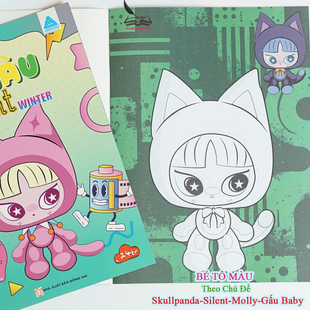 Sách - Bé Tô Màu Quang Minh - Gấu Baby Dễ Thương, Molly Khám Phá, Skullpanda Cá Tính, Silent Winter