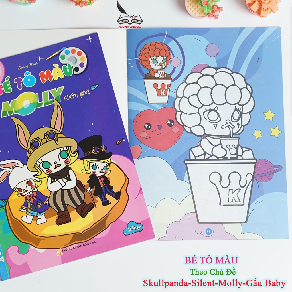 Sách - Bé Tô Màu Quang Minh - Gấu Baby Dễ Thương, Molly Khám Phá, Skullpanda Cá Tính, Silent Winter