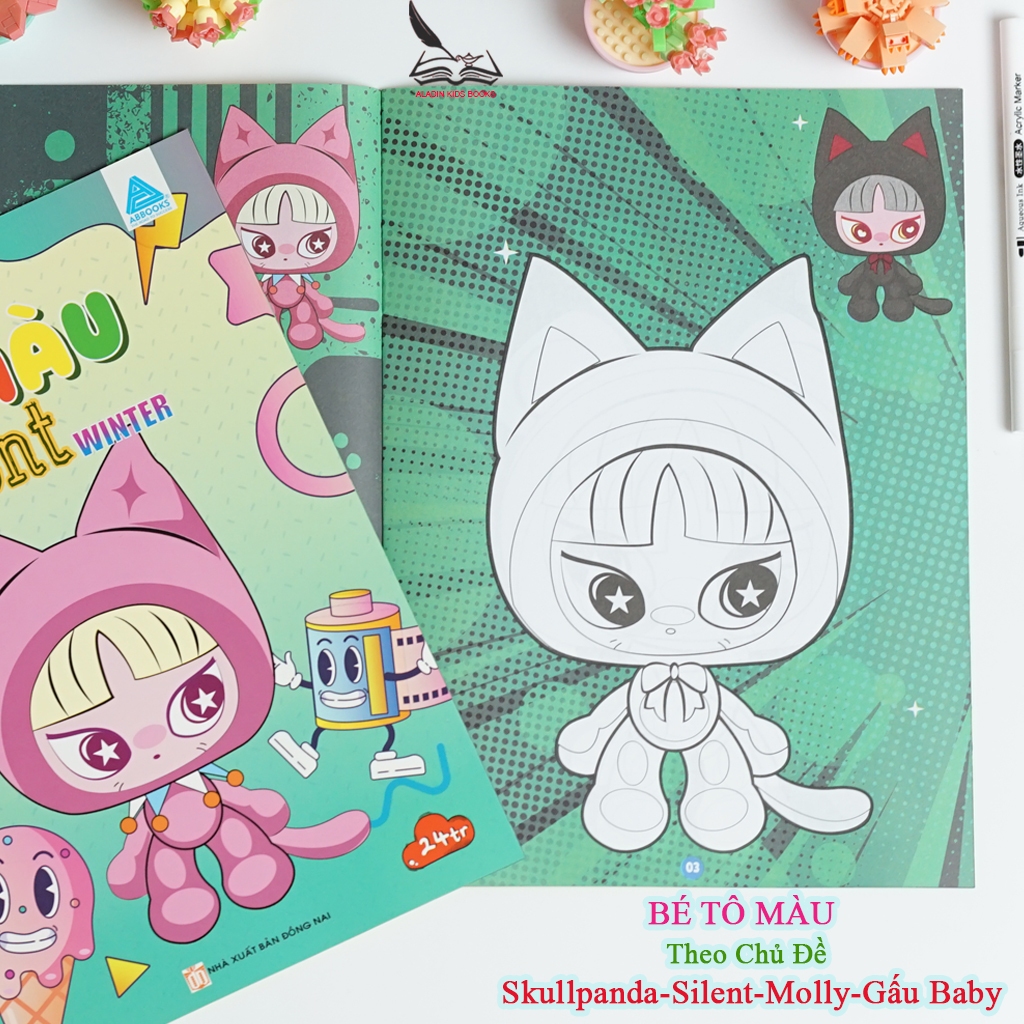 Sách - Bé Tô Màu Quang Minh - Gấu Baby Dễ Thương, Molly Khám Phá, Skullpanda Cá Tính, Silent Winter
