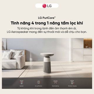 Máy lọc không khí kèm Loa LG PuriCare Aero Speaker AS20GSHU0.ABAE, Diện tích lọc 19.8m² Bảo Hành Chính Hãng 12 Tháng