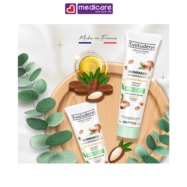 Kem tẩy tế bào chết EVOLUDERM dành cho da mặt 150g