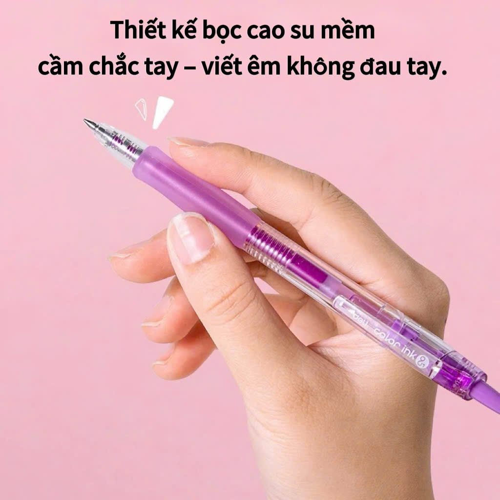 Bút Gel Nhiều Màu Deli 0.5mm Mực Mịn 12 Màu Pastel Xinh Xắn, Viết Trang Trí Vở, Học Sinh & Văn Phòng