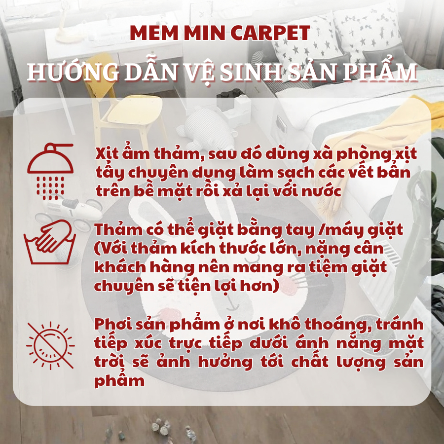 Thảm chân lông cừu 50x120 với hình in 3D sắc nét, lông mềm mượt phù hợp decor và chụp ảnh TH105