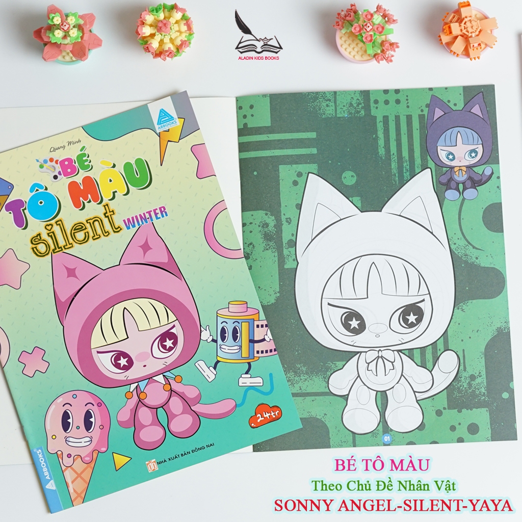 Sách Bộ 4 Quyển Bé Tô Màu – Silent Sonny Angel Yaya Chủ Đề Nhân Vật Dễ Thương