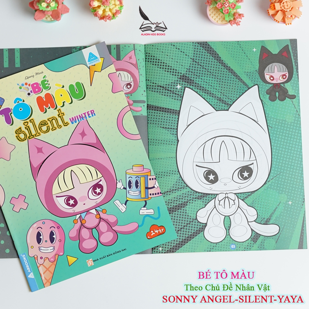 Sách Bộ 4 Quyển Bé Tô Màu – Silent Sonny Angel Yaya Chủ Đề Nhân Vật Dễ Thương