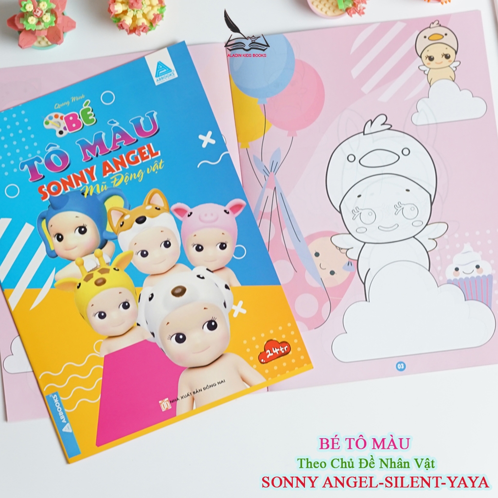 Sách Bộ 4 Quyển Bé Tô Màu – Silent Sonny Angel Yaya Chủ Đề Nhân Vật Dễ Thương