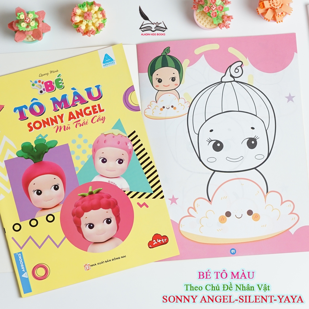 Sách Bộ 4 Quyển Bé Tô Màu – Silent Sonny Angel Yaya Chủ Đề Nhân Vật Dễ Thương