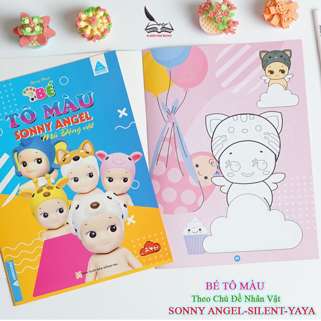 Sách Bộ 4 Quyển Bé Tô Màu – Silent Sonny Angel Yaya Chủ Đề Nhân Vật Dễ Thương
