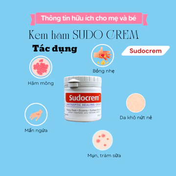 Kem chống hăm Sudocream 60g, Kem hăm tã bỉm cho bé gây ngứa ngáy khó chịu cho bé