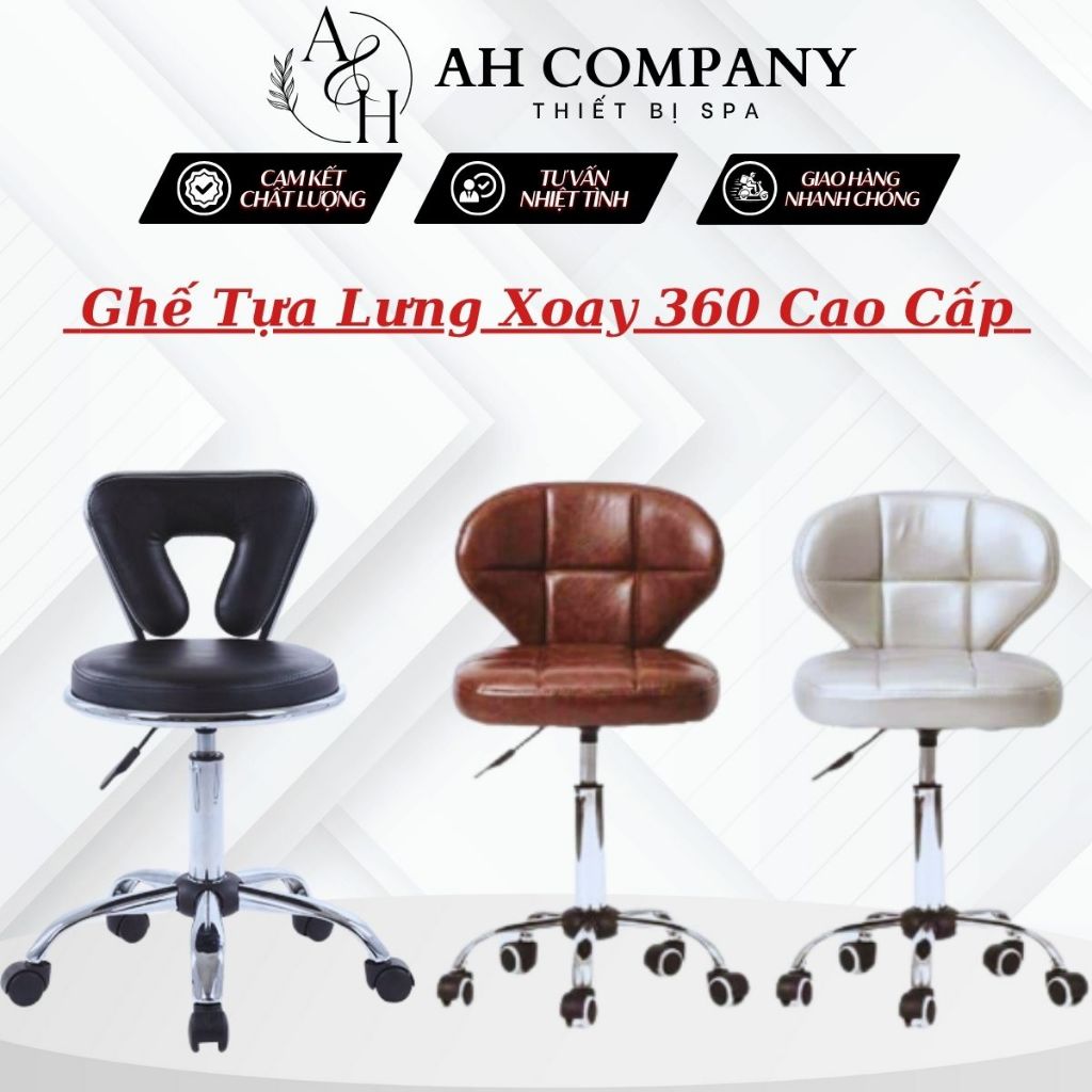 Ghế Tiêm Xoay 360 Độ Tựa Lưng, Ghế Spa, Ghế Tam Giác, Ghế Tiêm Filler Loại Tam Giác Dùng Trong Spa, TMV
