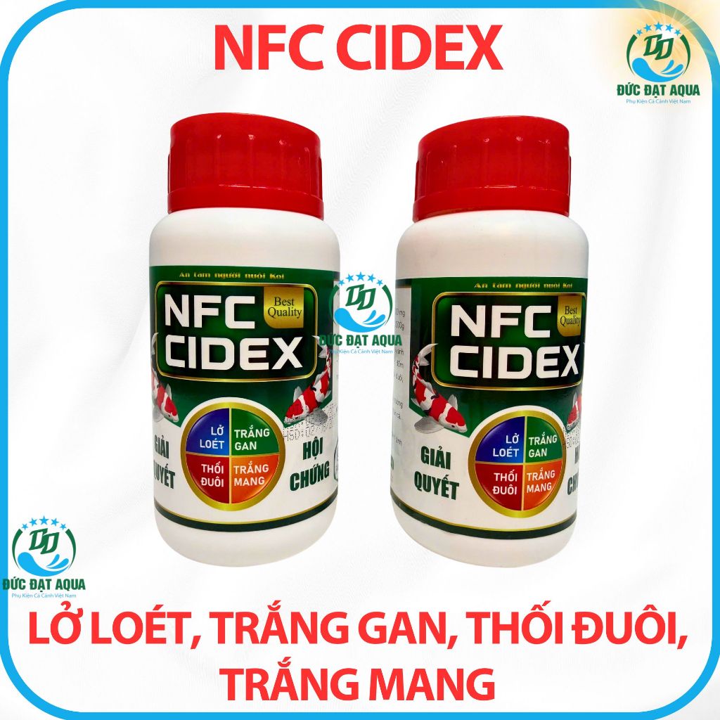 biotik NFC CIDEX250ML giải quyết hội chứng, lở loét, thối đuôi, trắng gan, mang, cho cá koi, cá cảnh 4