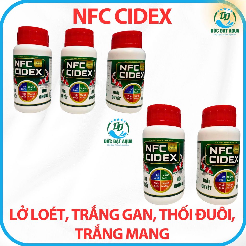 biotik NFC CIDEX250ML giải quyết hội chứng, lở loét, thối đuôi, trắng gan, mang, cho cá koi, cá cảnh 2