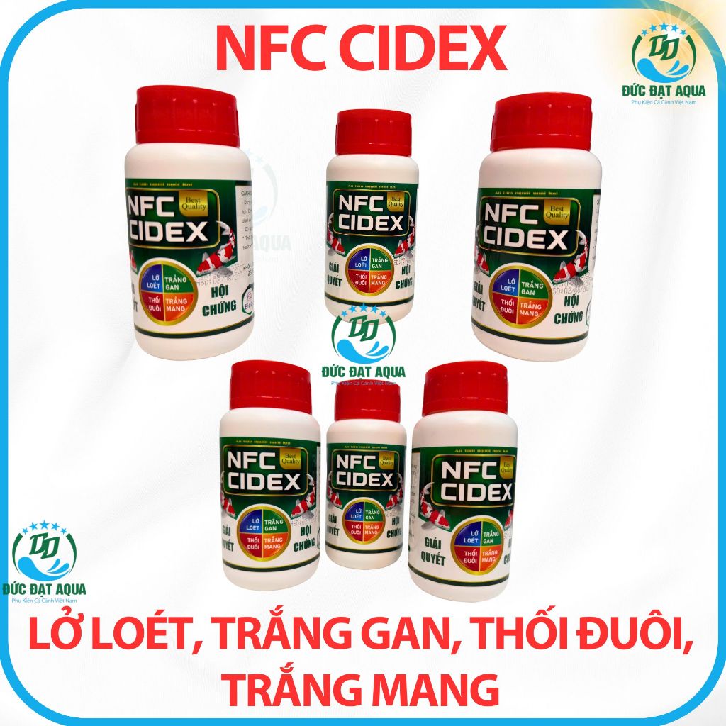 biotik NFC CIDEX250ML giải quyết hội chứng, lở loét, thối đuôi, trắng gan, mang, cho cá koi, cá cảnh 3
