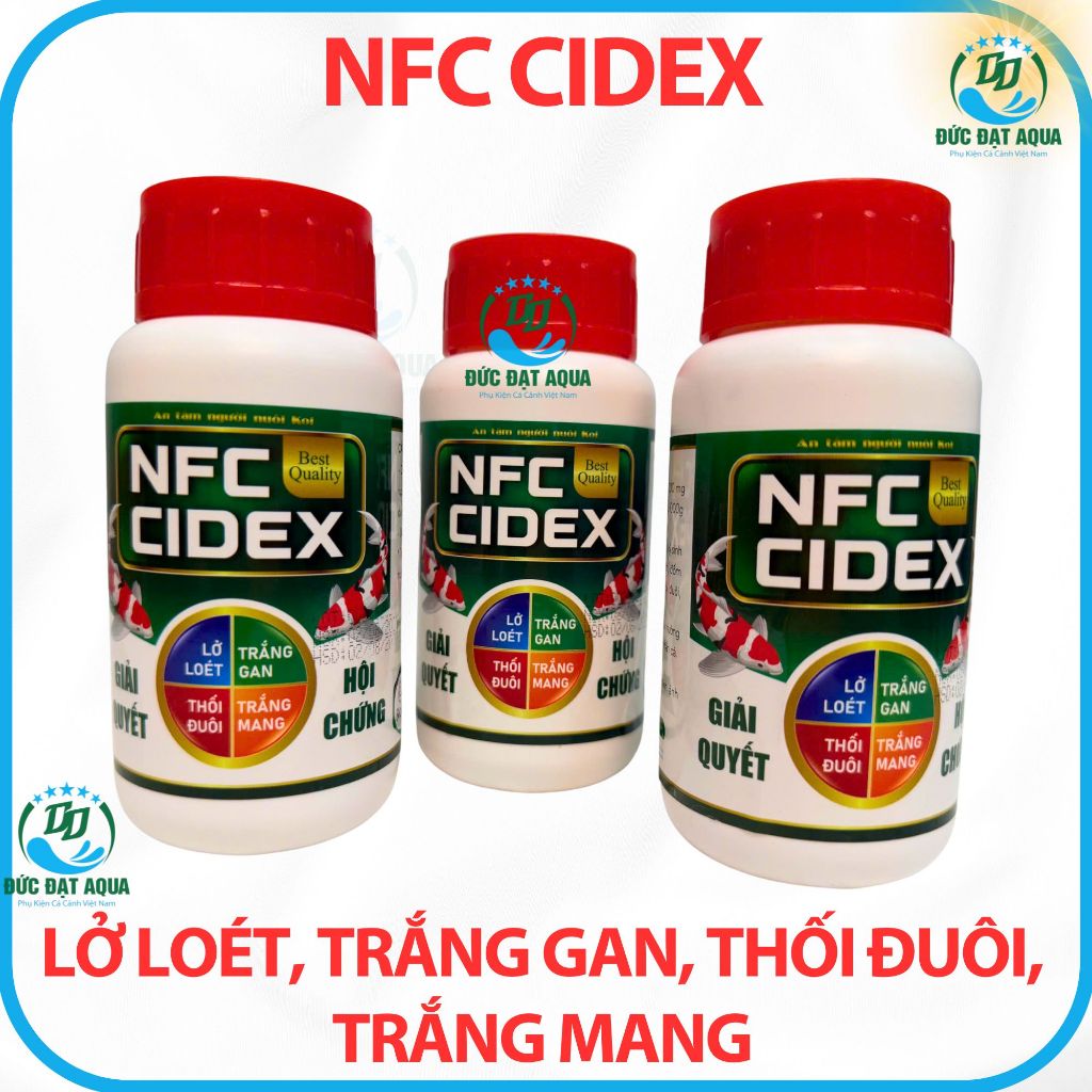 biotik NFC CIDEX250ML giải quyết hội chứng, lở loét, thối đuôi, trắng gan, mang, cho cá koi, cá cảnh 5