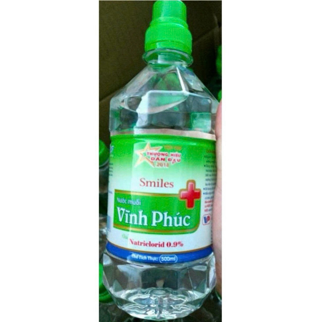 Thùng 20 chai 500ml nước muối sinh lý.