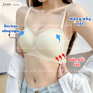 Áo lót nữ không dây ENMA nâng vòng 1 ôm quả chống trượt không tụt, dây đeo tháo rời BRA06